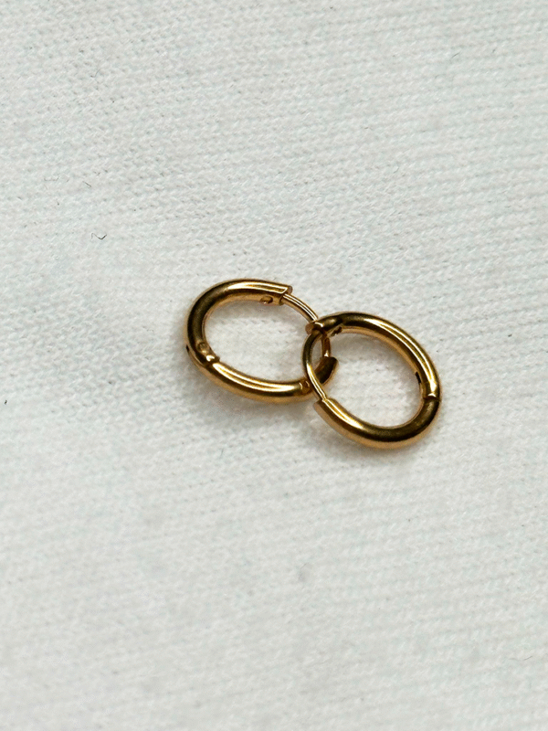 Pendientes Doradas de Acero