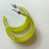 💚 Aros Maxi Transparentes Verde Lima – Toque Vibrante y Fresco para tu Look