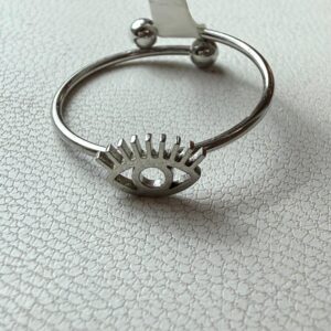 👁️ Anillo Plateado “Ojo Protector” – Minimalismo con Significado