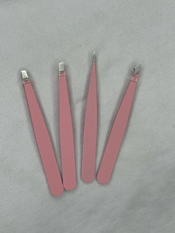 Set de Pinzas de Precisión Rosadas – 4 Piezas