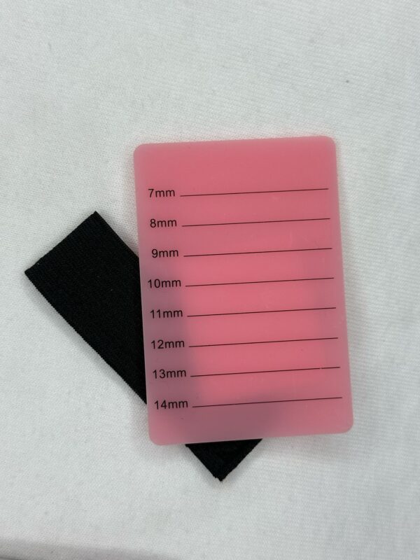 📏 Paleta Rosada para Extensiones de Pestañas – Con Banda Elástica