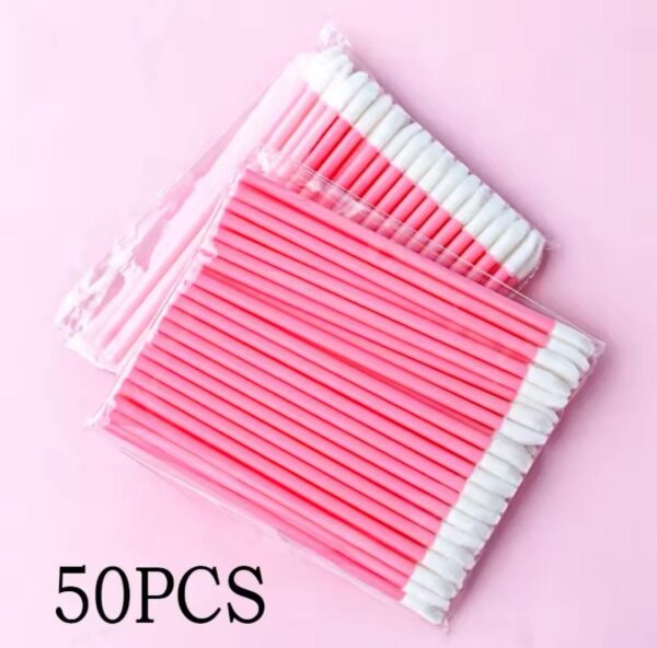 💕 Aplicadores de Microcepillo Rosado – 50 unidades