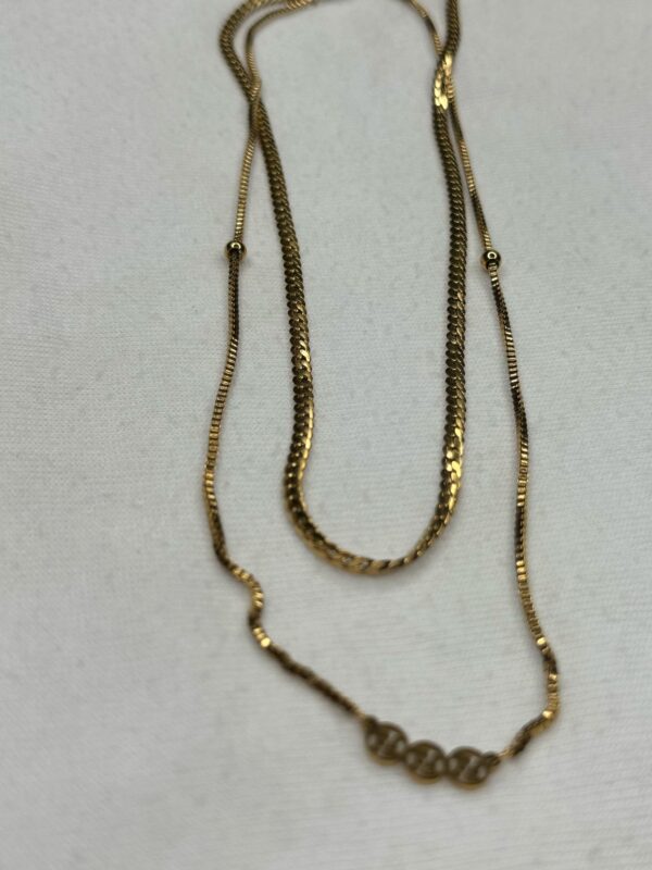 ✨ Collar Doble en Acero Dorado – Diseño Elegante y Atemporal