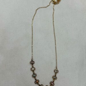 👁️ Collar Dorado con Ojos Multicolores – Estilo Místico y Colorido