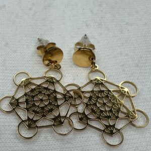 ✨ Pendientes con forma de Mandala Dorado