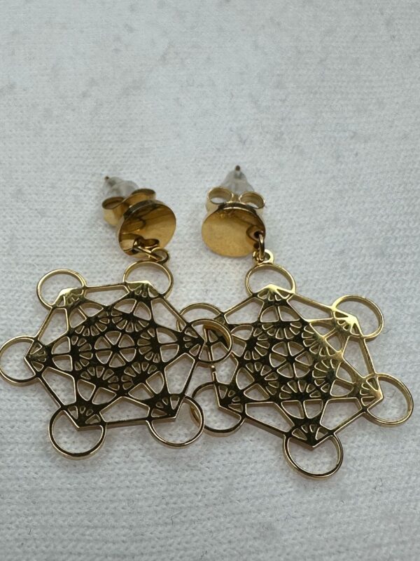 ✨ Pendientes con forma de Mandala Dorado